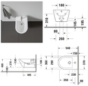 D-NEO BIDET WALL MOUNTD 54 CM WITH OVERFLOW