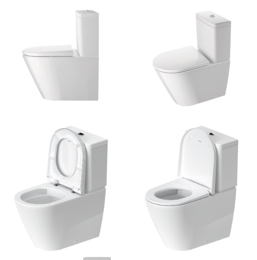 D-NEO TOILET CLOSE COUPLED RIMLESS 65CM
