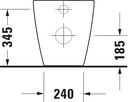 D-NEO TOILET BACK TO WALL RIMLESS 58 CM