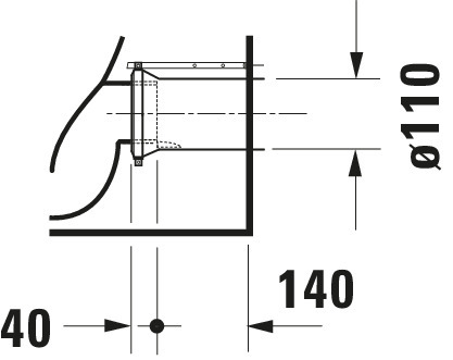 D-NEO TOILET BACK TO WALL RIMLESS 58 CM