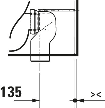 D-NEO TOILET BACK TO WALL RIMLESS 58 CM