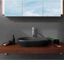 D-NEO OVAL WASH BOWL 60 CM WITH OVER FLOW - MATT BLACK