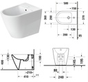 D-NEO BIDET FLOOR STANDING 58CM WITH OVERFLOW