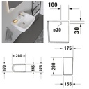 DURASTYLE SIPHON COVER FOR W.B 231965/231960/231955