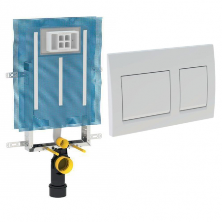 ALPHA 35 ACTUATOR PLATE DUAL FLUSH BRIGHT CHROME PLATED REPLACEMENT FOR OLD CODE 115.045.21.1