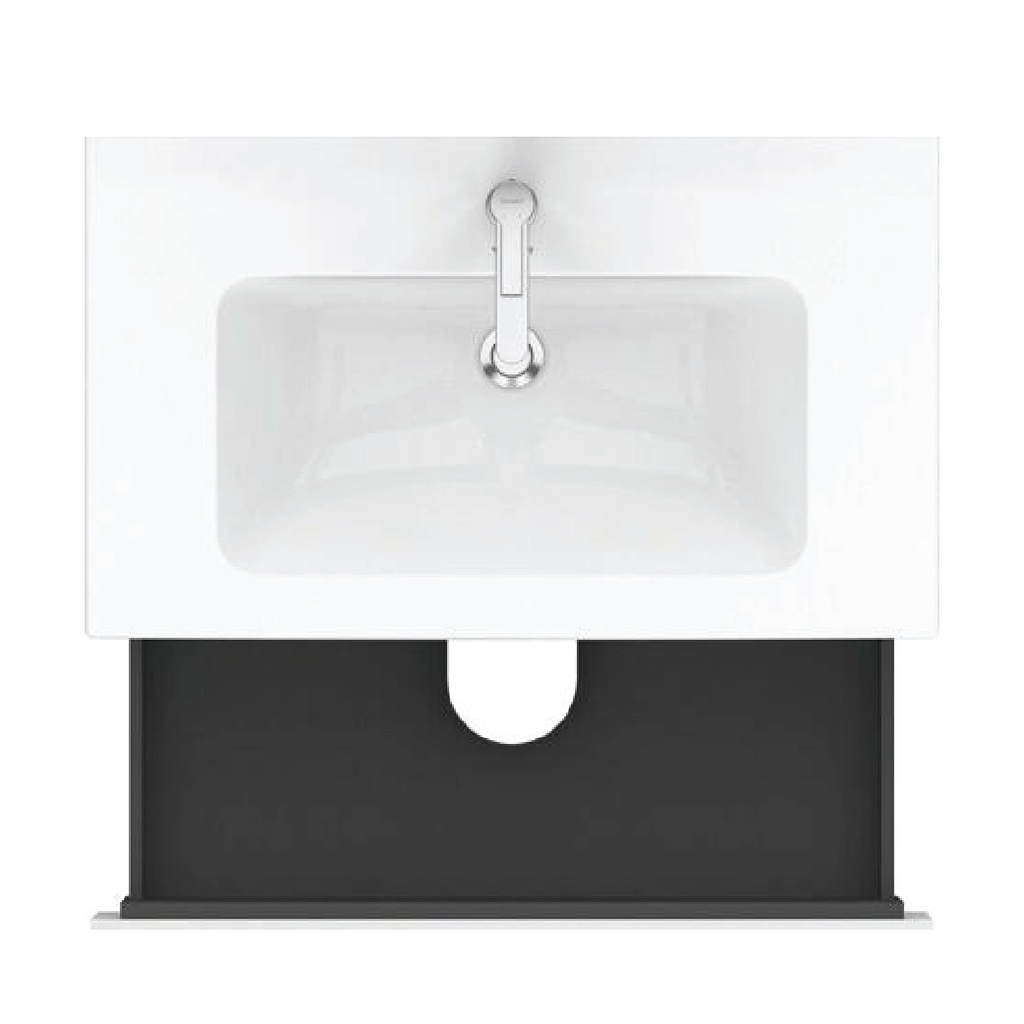 L-CUBE WALL MOUNTED VANITY UNIT FOR 233683 , 82 CM WHITE MATT - WITH 2 DRAWERS