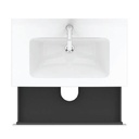 L-CUBE WALL MOUNTED VANITY UNIT FOR 233683 , 82 CM WHITE MATT - WITH 2 DRAWERS