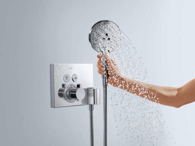 SHOWER SELECT THERMOSTATIC FOR CONCEALED FOR 2 OUTLET WITH HOSE CONNECTION + HOLDER