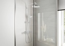 VERNIS SHAPE SHOWER PIPE 230 1 JET ECOSMART WITH BATH THERMOSTAT CHROME