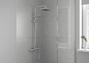 VERNIS SHAPE SHOWER PIPE 230 1 JET WITH THERMOSTAT CHROME