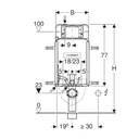 KOMBIFIX ELEMENT FOR WALL HUNG WC, 109 CM WITH SIGMA CONCEALED CISTERN 8 CM