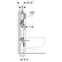 KOMBIFIX ELEMENT FOR WALL HUNG WC, 109 CM WITH SIGMA CONCEALED CISTERN 8 CM