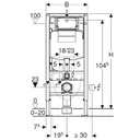 DUOFIX ELEMENT FOR WALL HUNG WC, 112 CM, WITH SIGMA CONCEALED CISTERN 12CM