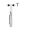 ALPHA 35 ACTUATOR PLATE DUAL FLUSH BRIGHT CHROME PLATED REPLACEMENT FOR OLD CODE 115.045.21.1