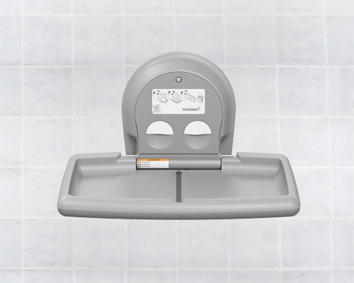 BABY CHANGING STATION WITH STAINLES STEEL VENEER