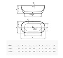 TRENTO FREE STANDIING BATH TUB GLOSSY 170X80