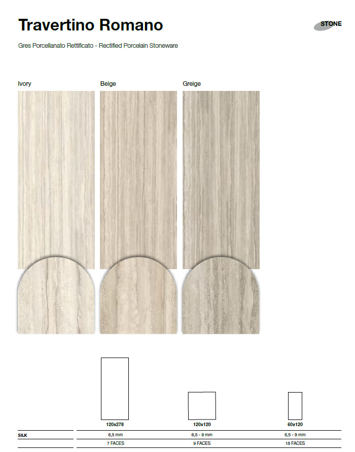 120X278 TR.PARADISO (ROMANO) BEIGE 6.5 SILK*CV