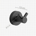 ASTRAL DOUBLE ROBE HOOK BLACK