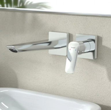 KIT LOGIS 2 2 HOLE BASIN MIXER FOR CONCEALED INSTALLATION WITH SPOUT 206 MM WALL-MOUNTED