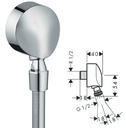 FIXFIT E WALL OUTLET WITH NON-RETURN VALVE AND PIVOT JOINT