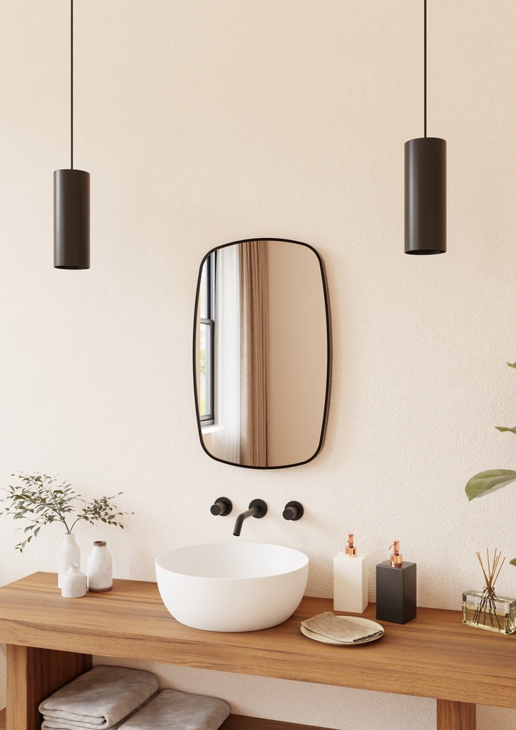 MIRROR HAVANA BLACK 50X80 CM