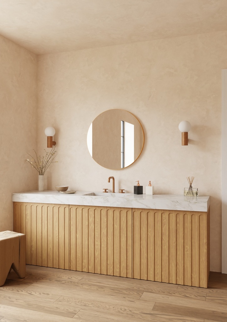 MIRROR ORE GOLD 70 CM