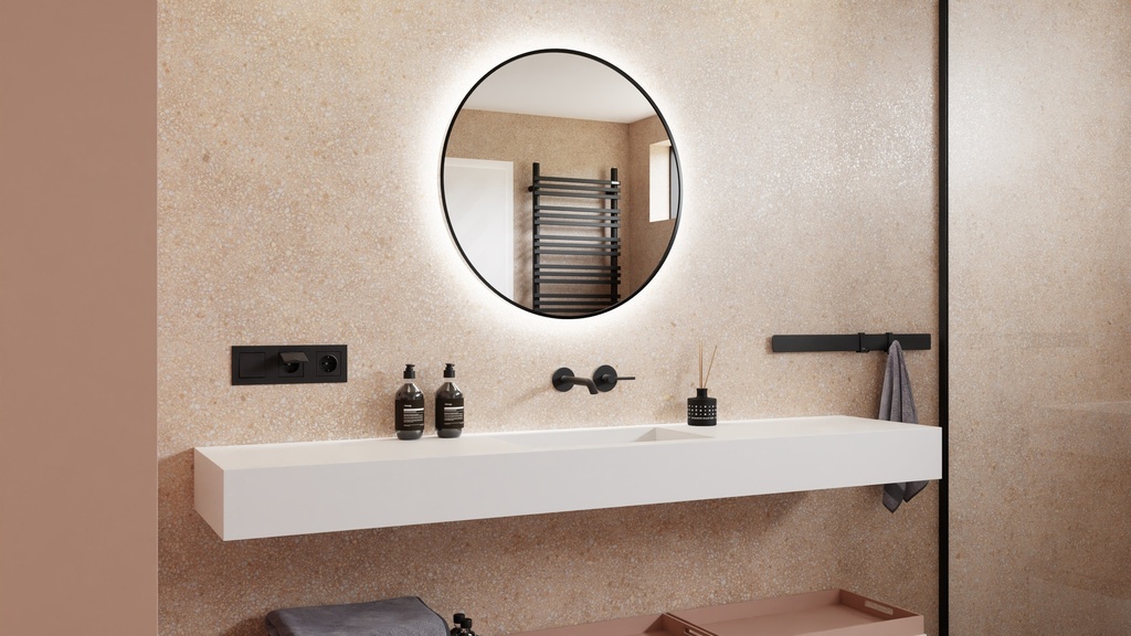 MIRROR ZOE BLACK 70 CM