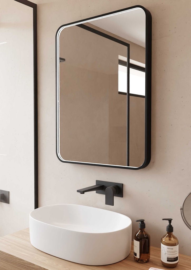MIRROR SOHO BLACK 60X80 CM