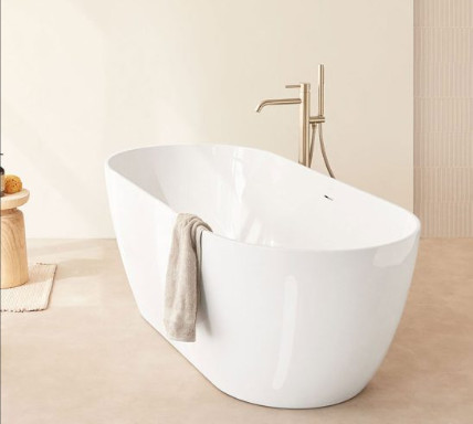 TRENTO SEAMLESS 170X80 FREE STANDING BATHTUB WHITE GLOSS