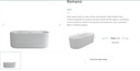 ROMANO 180X80 FREE STANDING BATHTUB WHITE GLOSS