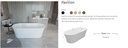 PAVILION 170X80 FREE STANDING BATH TUB WHITE GLOSS
