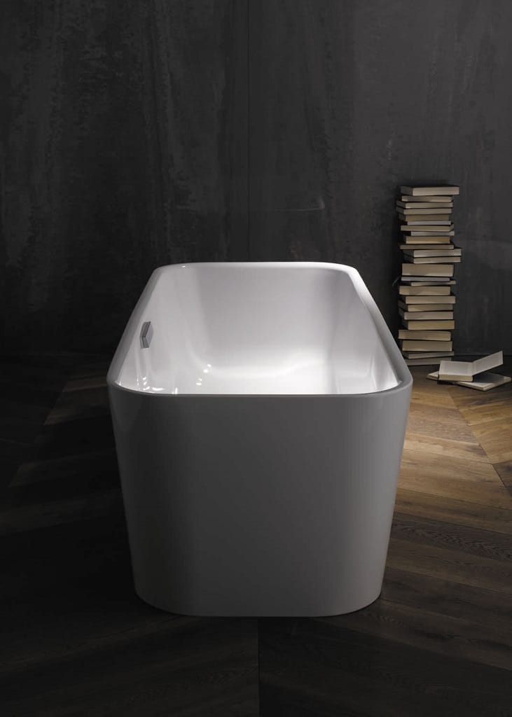 TORINO SEAMLESS 150X75 FREE STANDING BATH TUB WHITE GLOSS