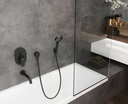 FIXFIT WALL OUTLET S WITH NON RETURN VALVE & SYNTHETIC JOINT BLACK FINISH