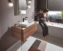 VIVENIS SINGLE LEVER BASIN MIXER 110 WITH POP-UP WASTE SET MATT BLACK