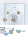 KIT HAPPY D2 TOILET WALL MOUNTED - RIMLESS 36.5X62 DURAFIX INCLUDED (RIMLESS)