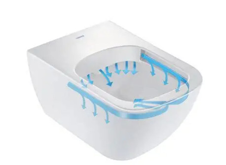 KIT HAPPY D2 TOILET WALL MOUNTED - W/O RIMLESS 36.5X54 DURAFIX INCLUDED