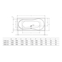 PALMA BATH TUB 180X80 - WHITE