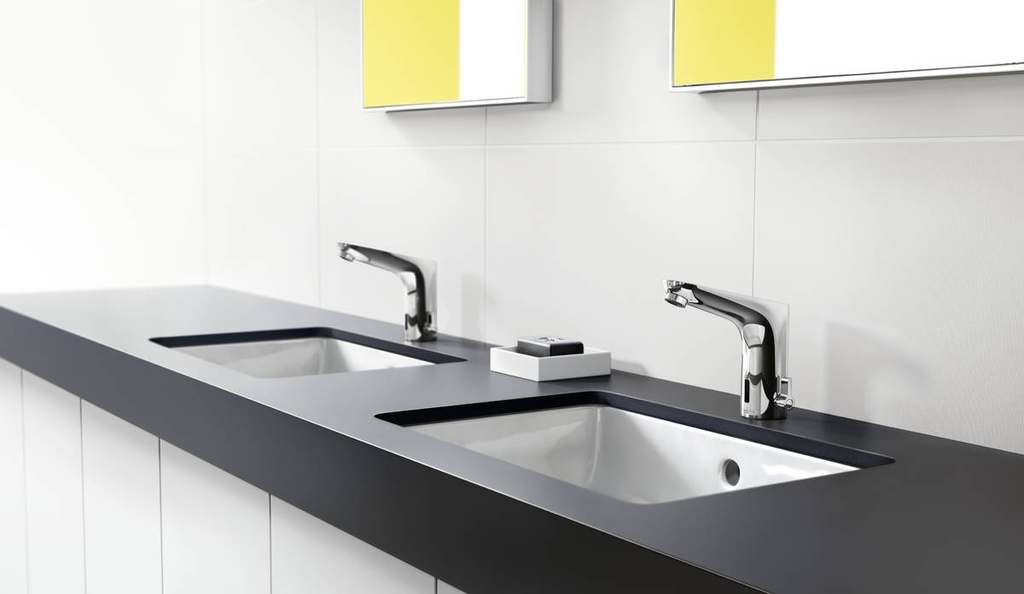 FOCUS ELECTRONIC BASIN MIXER WITH TEMPERATURE CONTROL MAINS CONNECTION 230 V