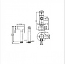 BIDETTE  HAND SHOWER  FOR MIXED WATER INCLUDING SHOWER HOLDER AND CONCEALD FITTING