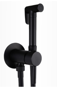 BIDETTE  HAND SHOWER  FOR MIXED WATER INCLUDING SHOWER HOLDER AND CONCEALD FITTING MATT BLACK