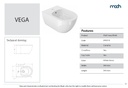 VEGA BIDET WALL MOUNTED WHITE GLOSS