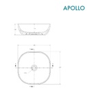 APPOLO/PALERMO ABOVE COUNTER BASIN 42X42CM WHITE GLOSS