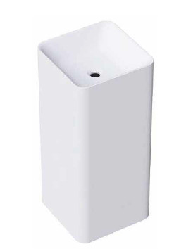 CUADRA FREE STANDING WASH BASIN 40X40 WHITE MATT