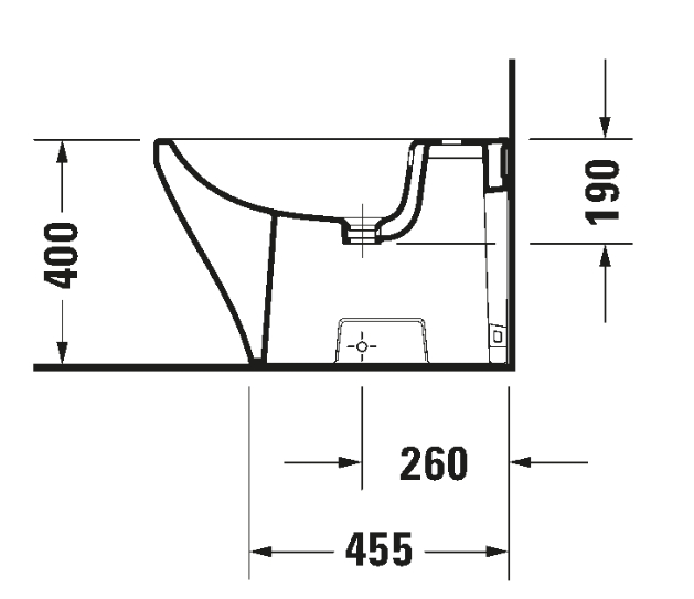 DURASTYLE BIDET FLOOR STANDING 37X63
