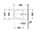 DURASTYLE BIDET WALL MOUNTED 37X54 DURAFIX INCLUDED