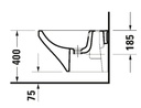 DURASTYLE BIDET WALL MOUNTED 37X54 DURAFIX INCLUDED