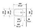 DURASTYLE BIDET WALL MOUNTED 37x62 DURAFIX INCLUDED