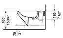 DURASTYLE BIDET WALL MOUNTED 37x62 DURAFIX INCLUDED