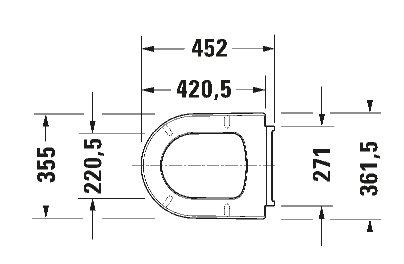 ME BY STARCK TOILET SEAT & COVER FOR W.C 252809/252909/216909 (SOFT CLOSE)