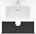 L-CUBE WALL MOUNTED VANITY UNIT FOR 233683 , 82 CM WHITE MATT - WITH 2 DRAWERS